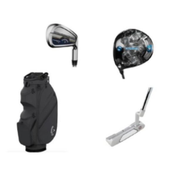 The 2025 Cathy Salter Memorial Scholarship Golf Raffle contains Callaway Golf Bag and Clubs, and Odyssey Putter